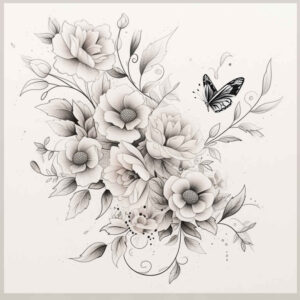 delicate-flowers tattoo design ideas minimal texture fresh symbolising resilience