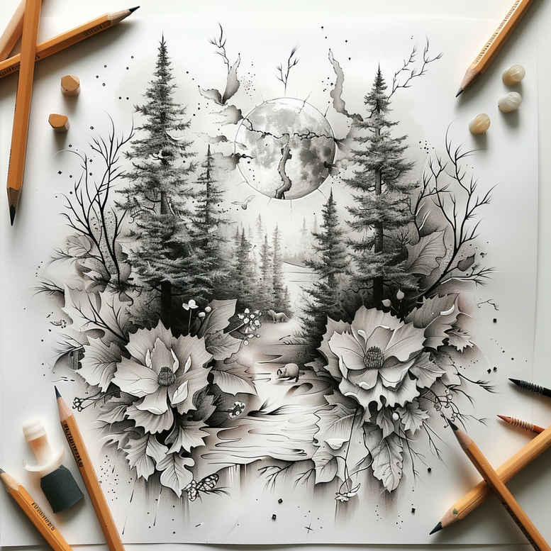 delicate-flowers tattoo design ideas plain gentle textures for ankle