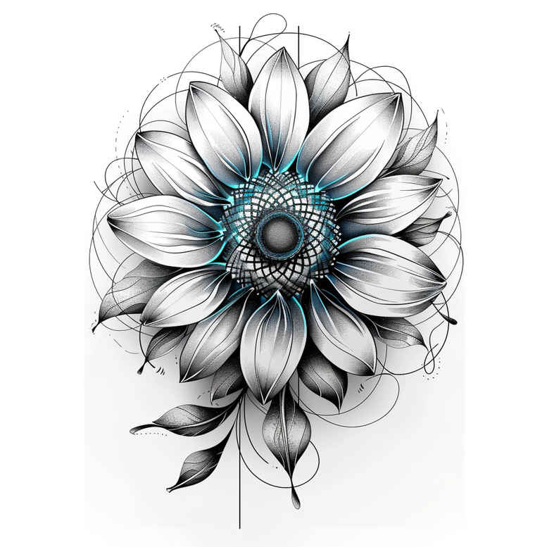 delicate-flowers tattoo design ideas thin line gentle textures for spine