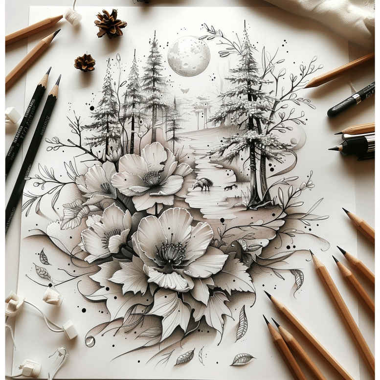 delicate-flowers tattoo design ideas gentle gentle textures represents endurance