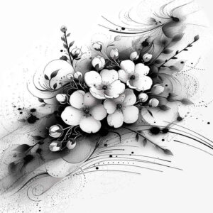 delicate-flowers tattoo design ideas short stroke gentle textures stands for perseverance