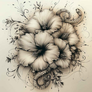 delicate-flowers tattoo design ideas few strokes graceful embodying determination