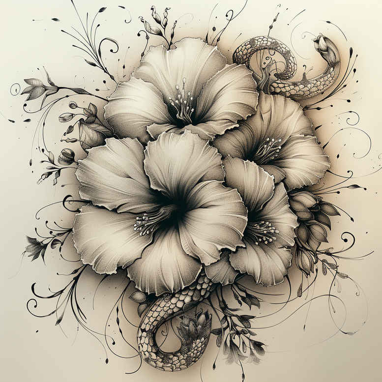 delicate-flowers tattoo design ideas few strokes graceful embodying determination