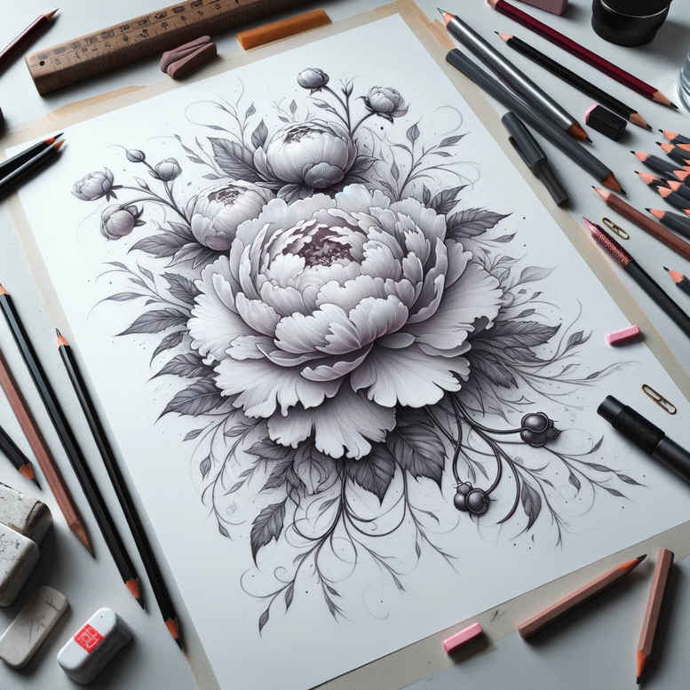 delicate-flowers tattoo design ideas soft curve graceful for abdomen