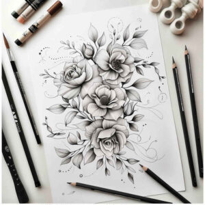 delicate-flowers tattoo design ideas discreet graceful for behind ear