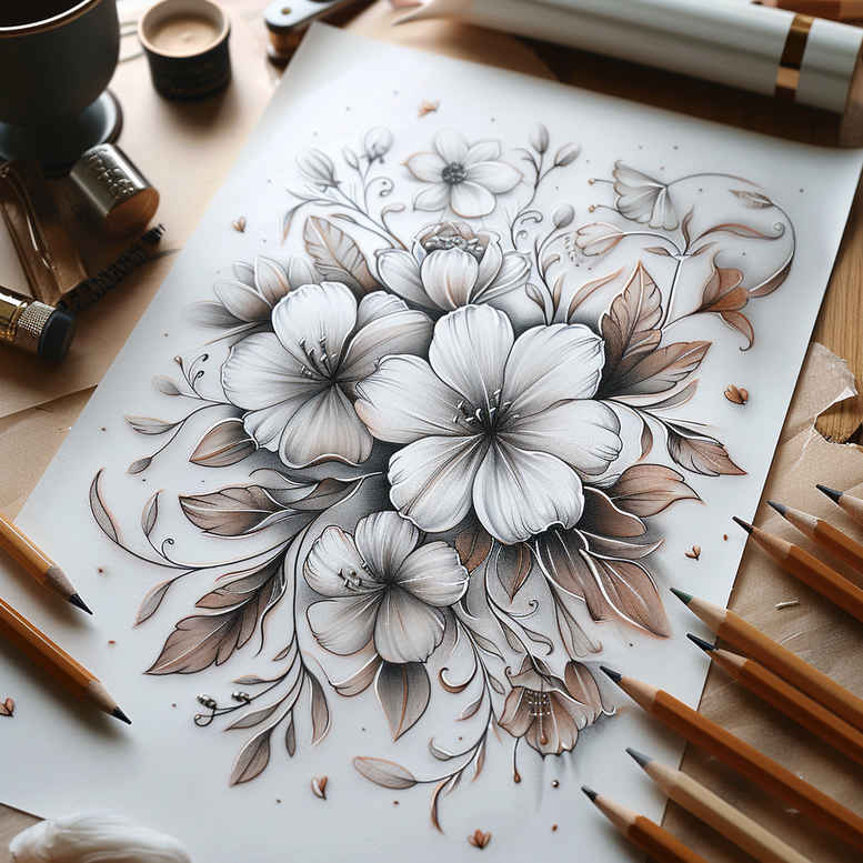 delicate-flowers tattoo design ideas fine line graceful for forearm