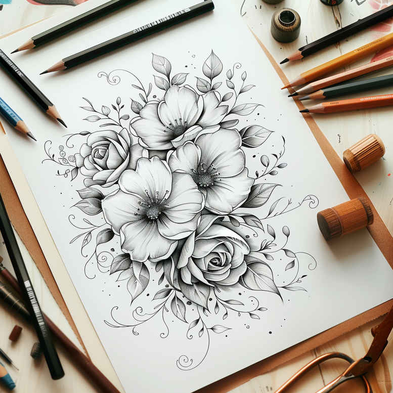 delicate-flowers tattoo design ideas elemental graceful shows determination