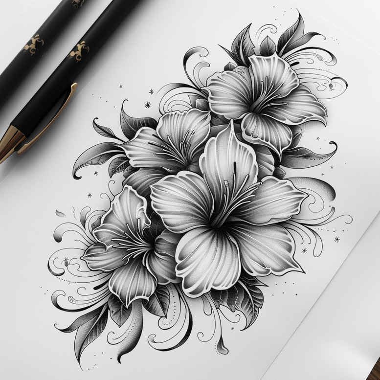delicate-flowers tattoo design ideas dainty graceful shows determination