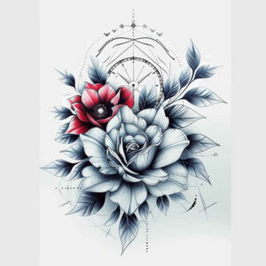 delicate-flowers tattoo design ideas single color harmonious for arm