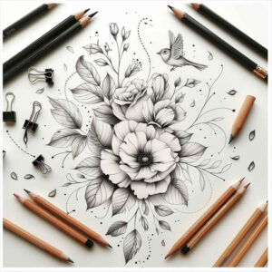 delicate-flowers tattoo design ideas subtle motif intricate details for forearm