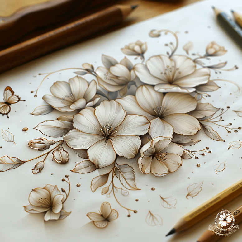 delicate-flowers tattoo design ideas gentle angle light contrast meaning resilience