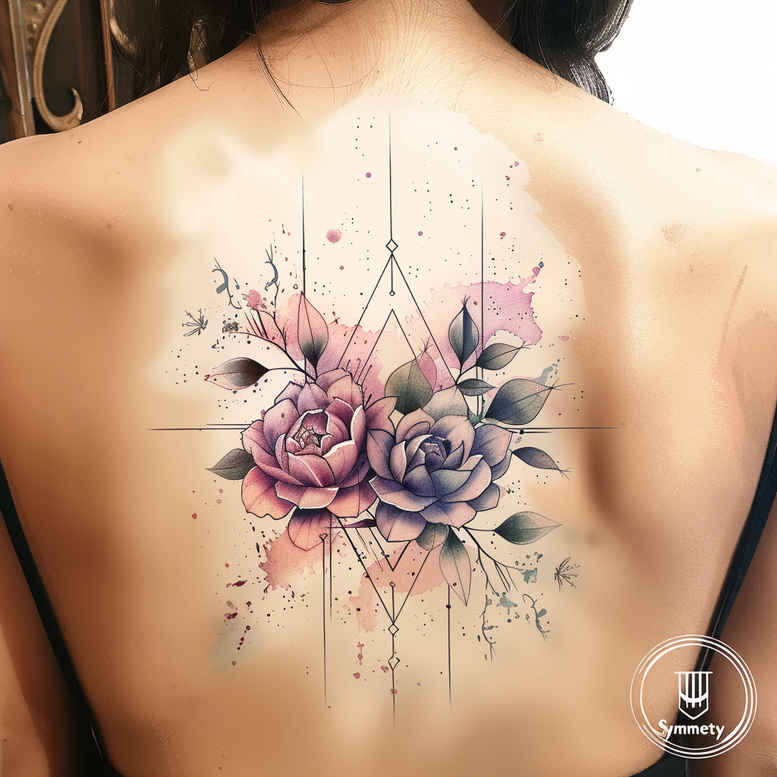 delicate-flowers tattoo design ideas fine dot light contrast represents determination