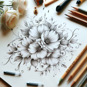delicate-flowers tattoo design ideas precise light gradients for foot