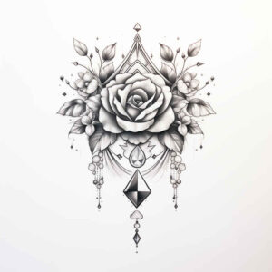 delicate-flowers tattoo design ideas nonintrusive light gradients for thigh