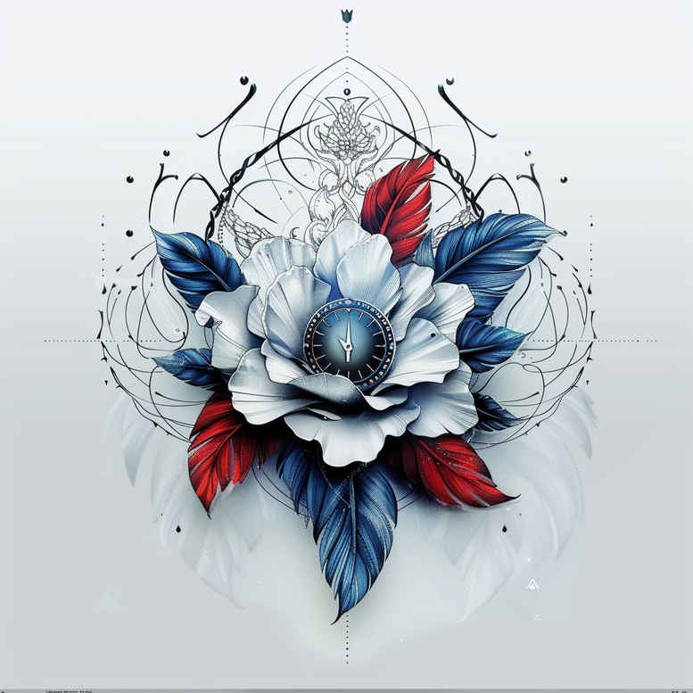 delicate-flowers tattoo design ideas quiet light gradients strength and power