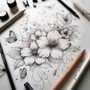 delicate-flowers tattoo design ideas symbolic natural beauty symbol of endurance