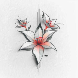 delicate-flowers tattoo design ideas unembellished natural curves symbol of determination