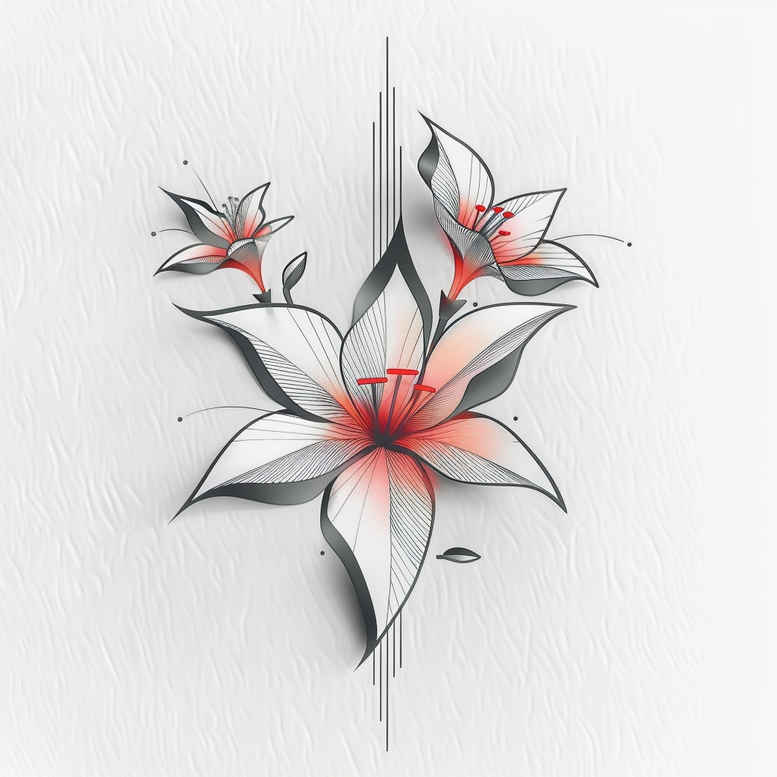 delicate-flowers tattoo design ideas unembellished natural curves symbol of determination