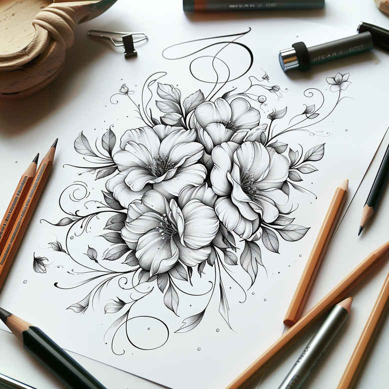 delicate-flowers tattoo design ideas subtle shape naturalistic for inner arm