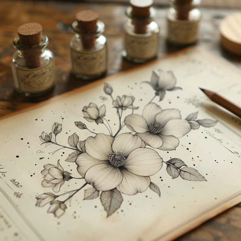 delicate-flowers tattoo design ideas refined naturalistic symbol of endurance