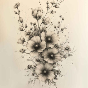 delicate-flowers tattoo design ideas soft touch organic shapes for arm