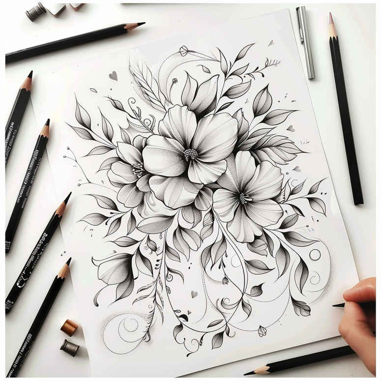 delicate-flowers tattoo design ideas refined ink organic shapes for collarbone