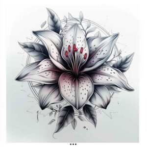 delicate-flowers tattoo design ideas single color organic shapes for shin