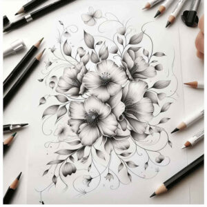 delicate-flowers tattoo design ideas unadorned organic shapes perseverance and power
