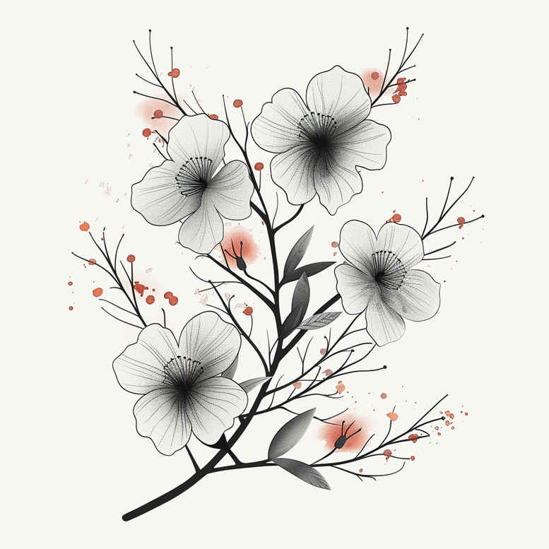 delicate-flowers tattoo design ideas discreet mark organic shapes symbol of resilience