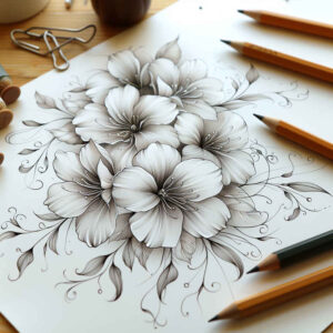 delicate-flowers tattoo design ideas pristine organic shapes symbolising determination