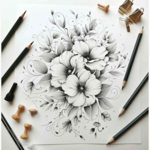 delicate-flowers tattoo design ideas whisper line ornamental represents perseverance