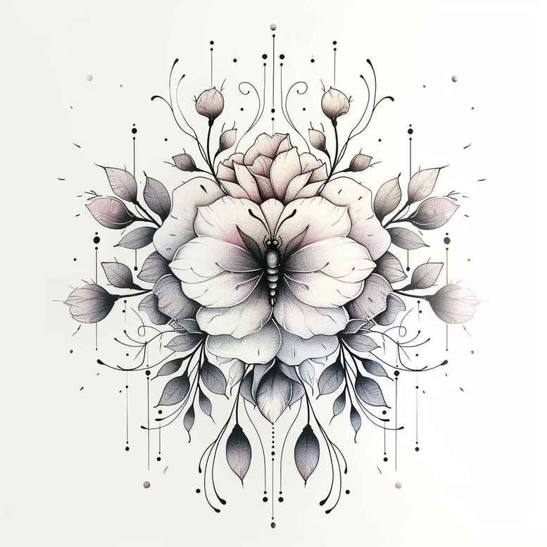 delicate-flowers tattoo design ideas gentle angle pastel hues for biceps