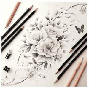 delicate-flowers tattoo design ideas punctual soft edges for ankle