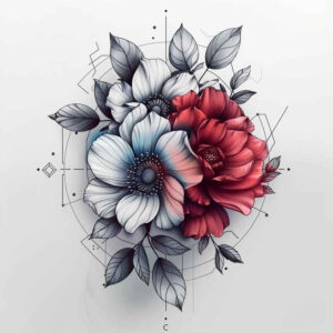 delicate-flowers tattoo design ideas slender soft edges symbol of resilience