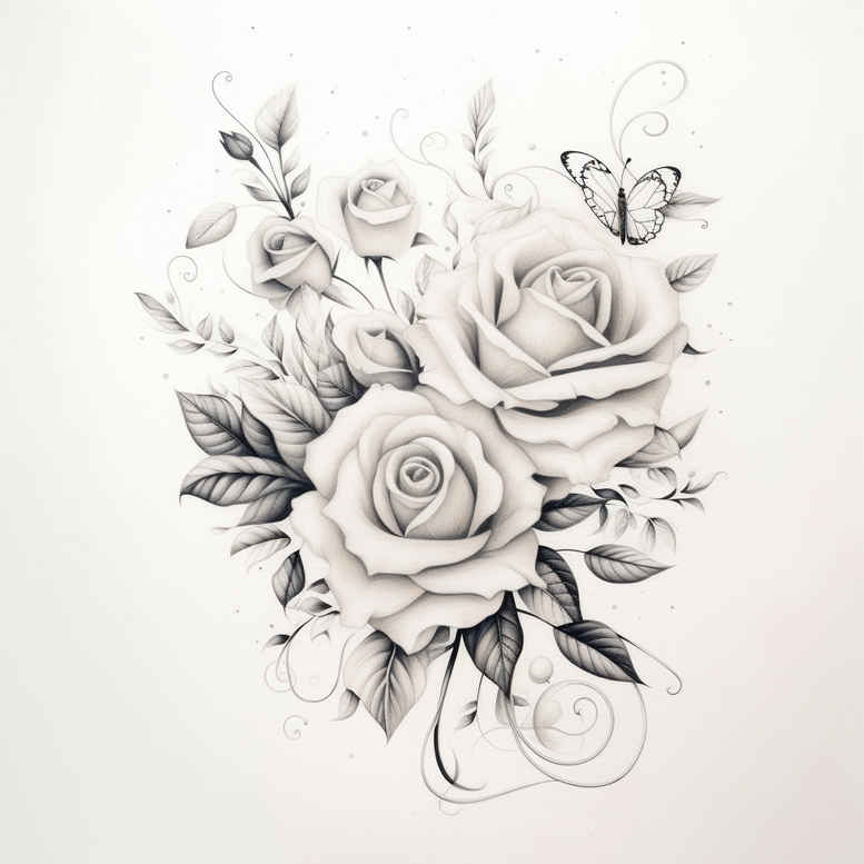 delicate-flowers tattoo design ideas micro tattoo soft petals for hand