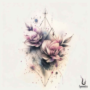 delicate-flowers tattoo design ideas micro design soft petals for palm