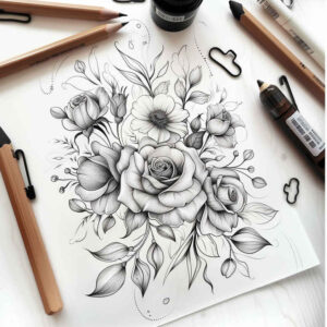 delicate-flowers tattoo design ideas miniature soft petals for shoulder