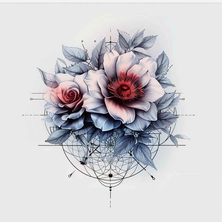 delicate-flowers tattoo design ideas diminutive soft petals for upper back