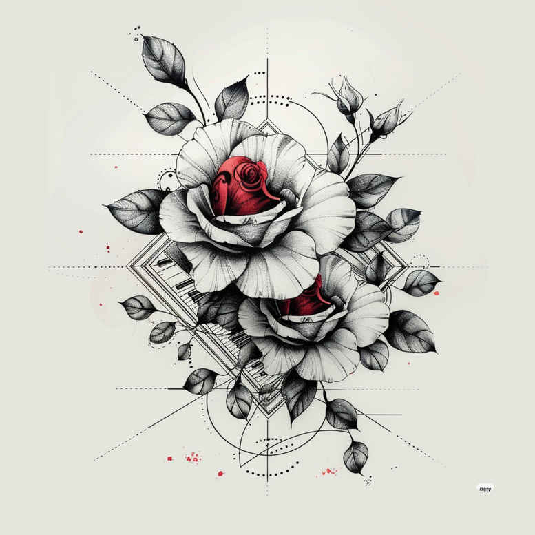 delicate-flowers tattoo design ideas dainty soft petals for upper chest