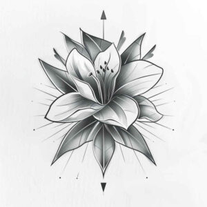delicate-flowers tattoo design ideas pure outline soft petals strength and power