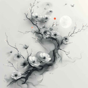 delicate-flowers tattoo design ideas delicate soft shadows endurance and power