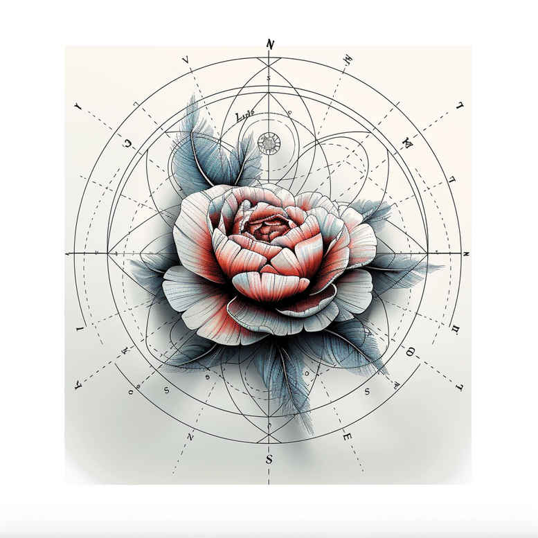 delicate-flowers tattoo design ideas clean lines soft shadows for back