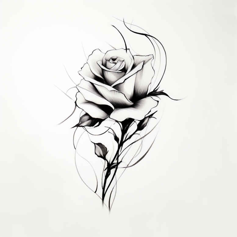 delicate-flowers tattoo design ideas concise soft shadows for side torso
