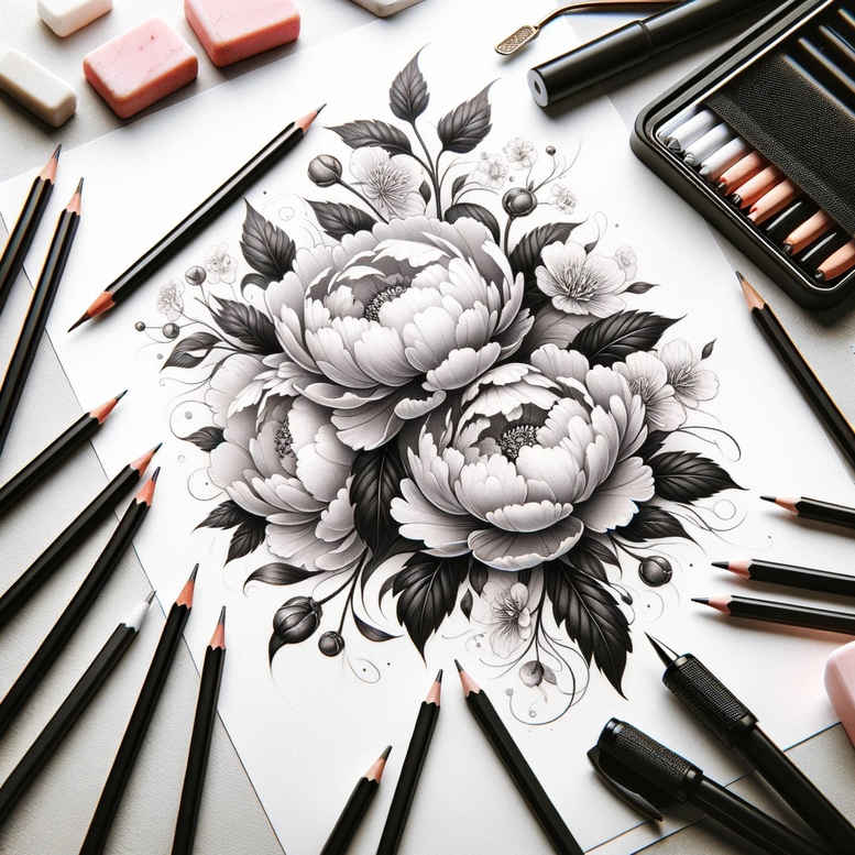 delicate-flowers tattoo design ideas empty space subtle color represents endurance