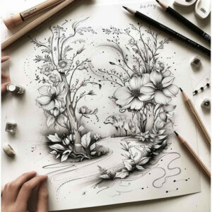 delicate-flowers tattoo design ideas unembellished subtle highlights for back shoulder