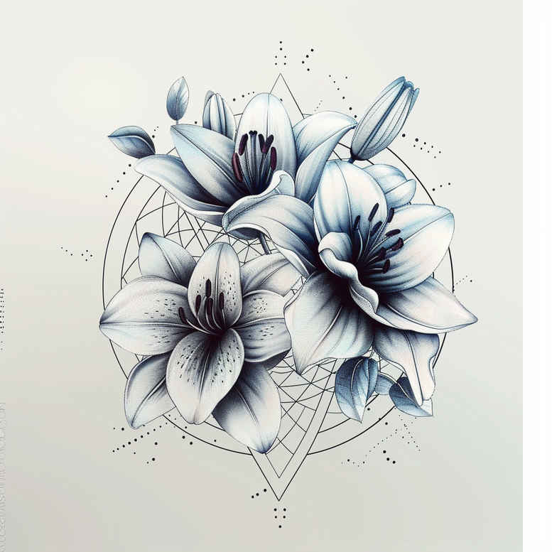 delicate-flowers tattoo design ideas abstract subtle shading embodying perseverance