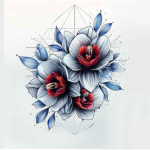 delicate-flowers tattoo design ideas airy tender for nape