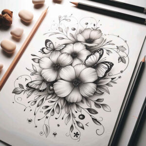 delicate-flowers tattoo design ideas lightweight tender symbol of resilience