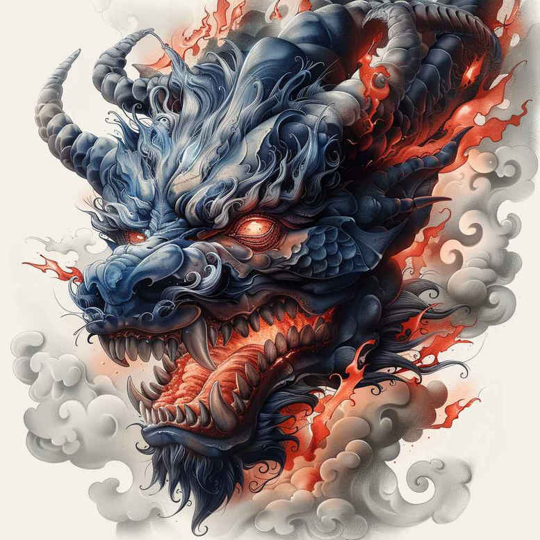 ancient-demon – tattoo design ideas free ai generated – realism-ink-layering – for-upper-shoulder – Gallery: demons-inkby-ai