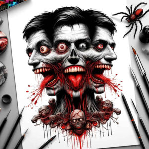 dark-entity – tattoo design ideas free ai generated – evil-spirit – for-scapula – Gallery: demons-inkby-ai